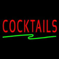 Cocktail with Zigzag Line Neonkyltti