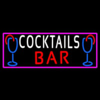 Cocktails Bar With Glass Neonkyltti