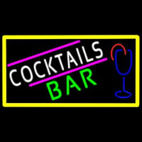 Cocktails Bar With Glass Real Neon Glass Tube Neonkyltti