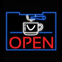 Coffee Cup Open Neonkyltti