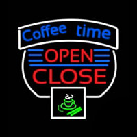 Coffee Time Open Close Neonkyltti