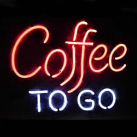 Coffee To Go Restaurant Sign Olut Baari Neonkyltti