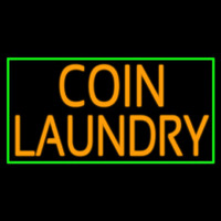 Coin Laundry With Green Border Neonkyltti