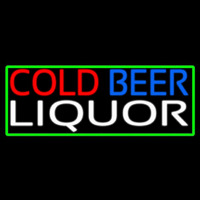 Cold Beer Liquor With Green Border Neonkyltti