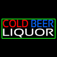 Cold Beer Liquor With Green Border Neonkyltti
