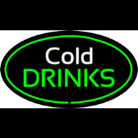 Cold Drinks Oval Green Neonkyltti