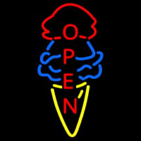Cone Ice Cream Open Neonkyltti