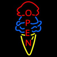 Cone Ice Cream Open Neonkyltti