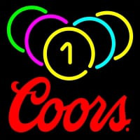 Coors Billiard Rack Pool Neon Beer Sign Neonkyltti