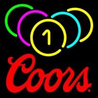 Coors Billiard Rack Pool Neon Beer Sign Neonkyltti