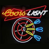 Coors Dart Olut Baari Avoinna Neonkyltti