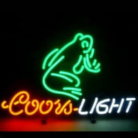 Coors Frog Olut Baari Avoinna Neonkyltti