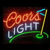 Coors Golf Olut Baari Avoinna Neonkyltti