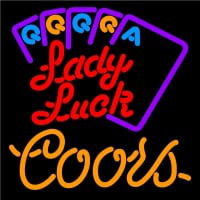 Coors Lady Luck Series Neonkyltti