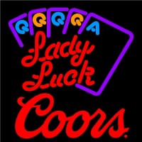 Coors Lady Luck Series Neonkyltti