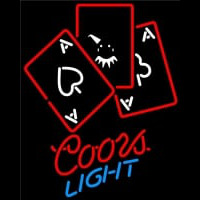 Coors Light Ace And Poker Neonkyltti