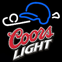 Coors Light Baseball Beer Sign Neonkyltti