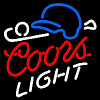 Coors Light Baseball Beer Sign Neonkyltti