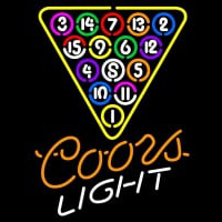 Coors Light Billard Pool Ball Neonkyltti