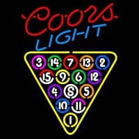 Coors Light Billard Pool Ball Neonkyltti