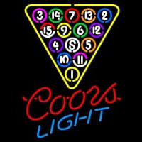Coors Light Billard PoolBall Neonkyltti