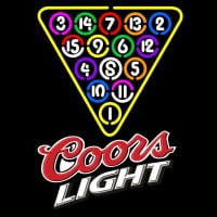 Coors Light Billard Poolhall Ball Neonkyltti