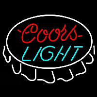 Coors Light Bottlecap Beer Sign Neonkyltti