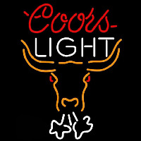 Coors Light Breathing Bull Face Beer Sign Neonkyltti