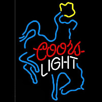 Coors Light Bucking Bronco Beer Sign Neonkyltti