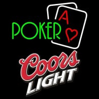 Coors Light Green Poker Neonkyltti