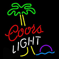 Coors Light Palm Tree Moon Beer Sign Neonkyltti