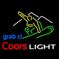 Coors Light Snowboarder Beer Neonkyltti