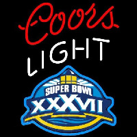 Coors Light Super Bowl X  vii Beer Sign Neonkyltti