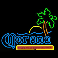 Corona Beach Sunset Tree Beer Sign Neonkyltti