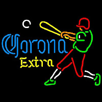 Corona E tra Baseball Player Beer Sign Neonkyltti