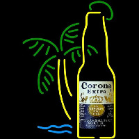 Corona E tra Bottle Palm Tree Beer Sign Neonkyltti