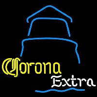 Corona E tra Day Lighthouse Beer Sign Neonkyltti
