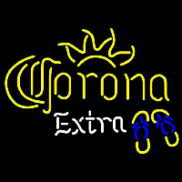 Corona E tra Flip Flops Beer Sign Neonkyltti