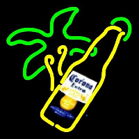 Corona E tra Palm Tree Bottle Beer Sign Neonkyltti