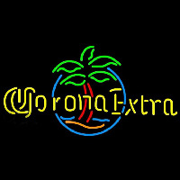 Corona E tra Palm Tree Circle Beer Sign Neonkyltti