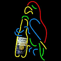 Corona E tra Parrot Bottle Beer Sign Neonkyltti