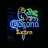 Corona Extra Parrot Olut Baari Avoinna Neonkyltti