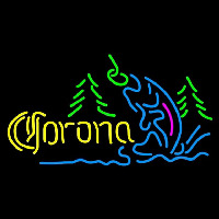 Corona Fishing Lake Beer Sign Neonkyltti