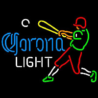 Corona Light Baseball Player Beer Sign Neonkyltti