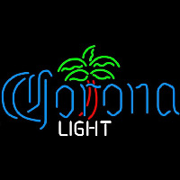 Corona Light Dominator Palm Tree Beer Sign Neonkyltti