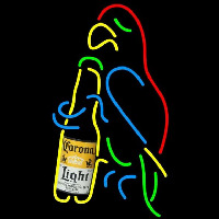 Corona Light Parrot Bottle Beer Sign Neonkyltti