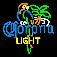 Corona Light Parrot Palm Tree Beer Sign Neonkyltti