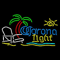 Corona Light Sun Beach Chair Fishing Beer Sign Neonkyltti