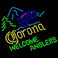 Corona Light Welcome Anglers Beer Sign Neonkyltti