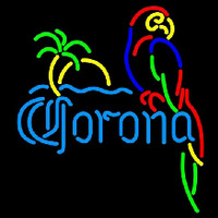 Corona Parrot with Palm Beer Sign Neonkyltti